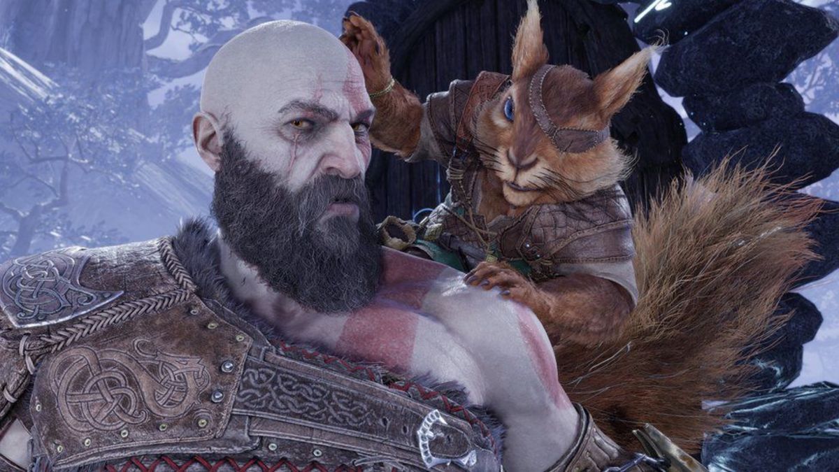God of War Ragnarok Kratos and Ratatoskr